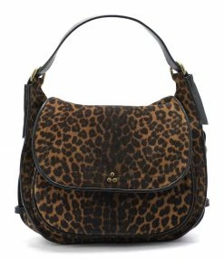 JEROME DREYFUSS Sac Philippe Cuir Suédé Léopard