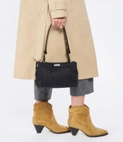 GANNI Sac Pillow Grand Modèle Noir -jerome dreyfuss shop unnamed file 2886