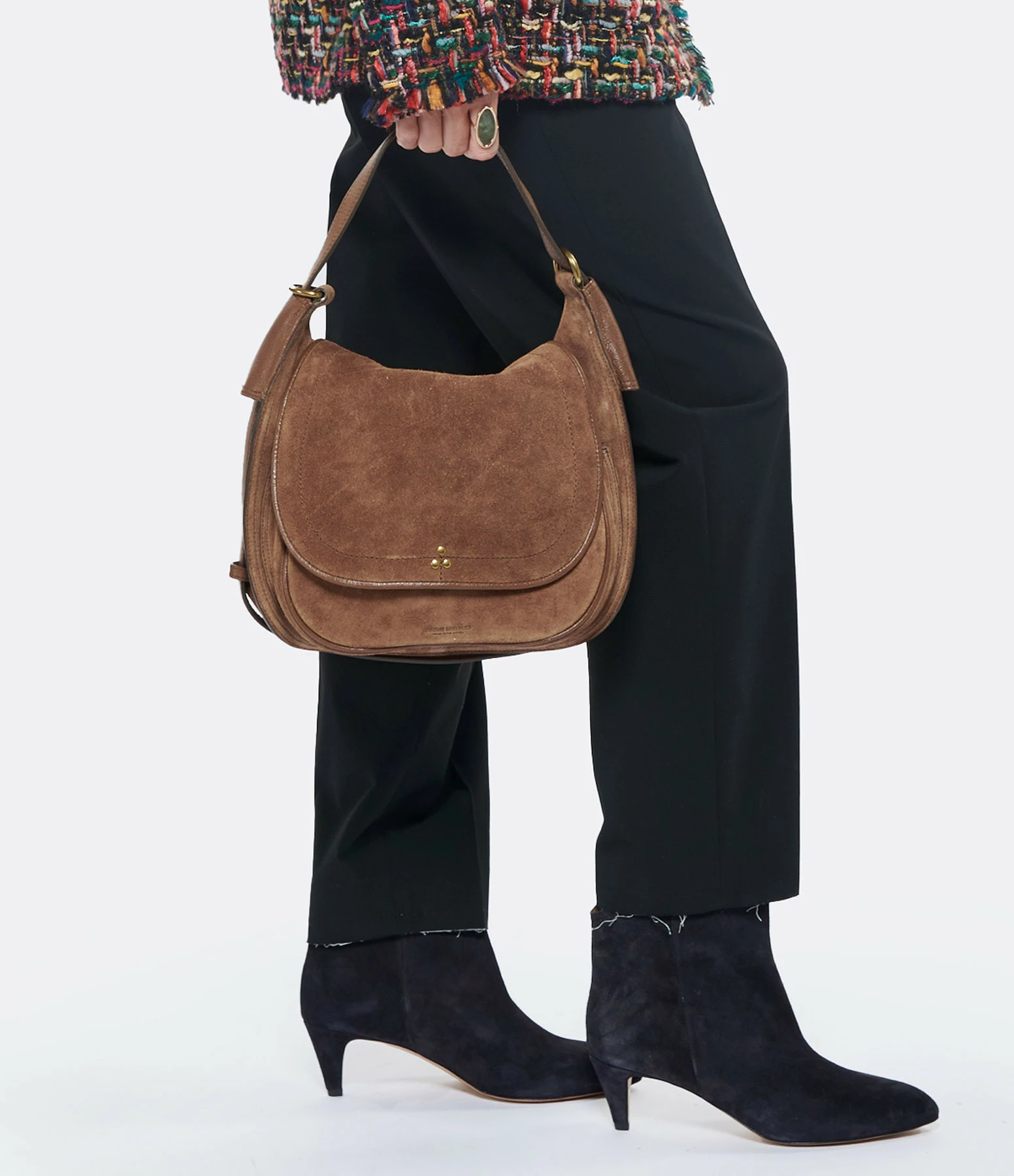 JEROME DREYFUSS Sac Philippe Cuir Suédé Tabac 7 JEROME DREYFUSS Sac Philippe Cuir Suédé Tabac – Image 5