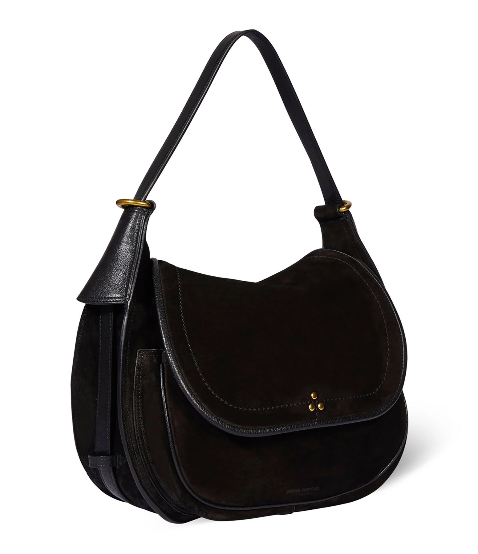 JEROME DREYFUSS Sac Philippe Cuir Suédé Noir 3 JEROME DREYFUSS Sac Philippe Cuir Suédé Noir – Image 2