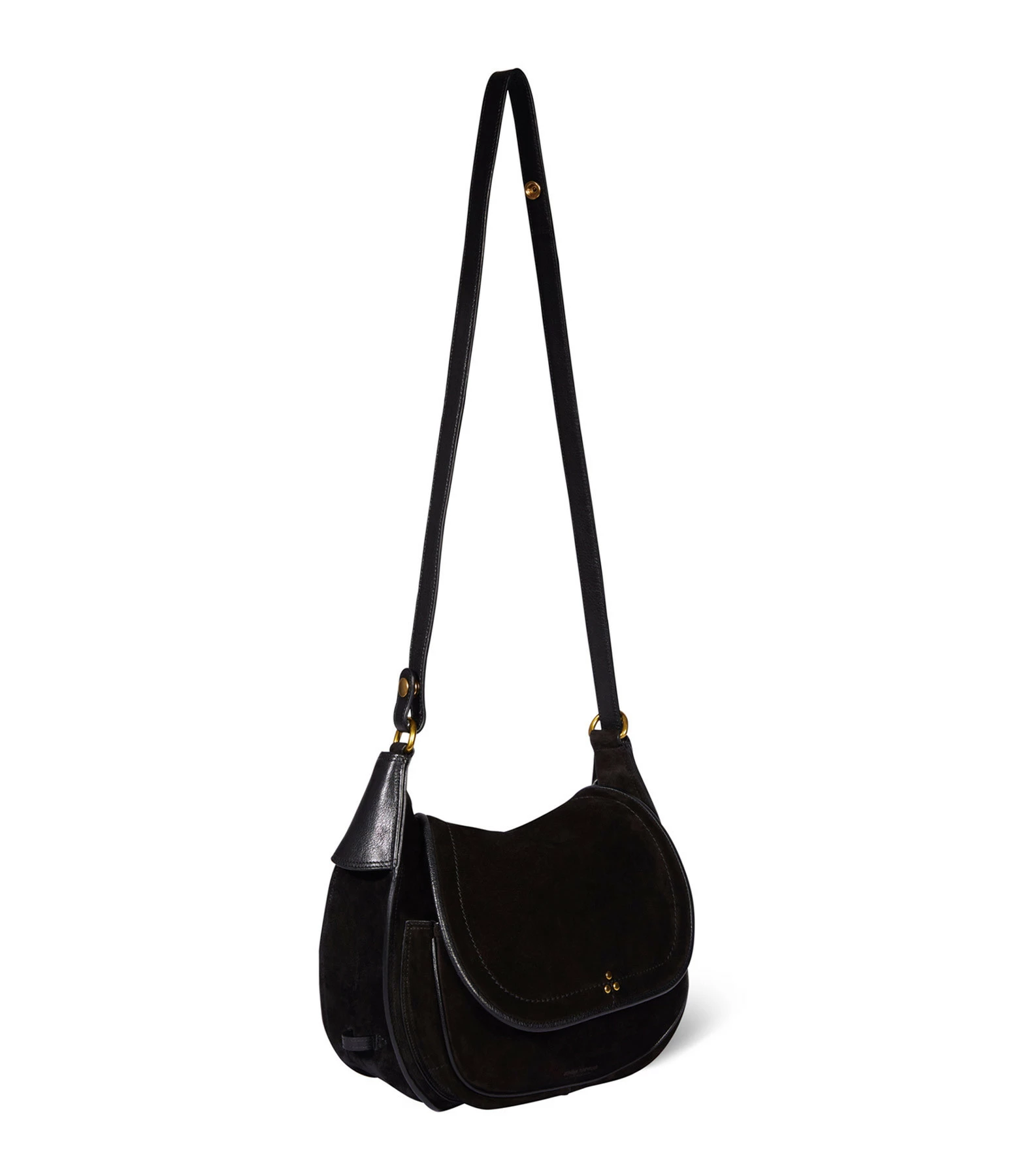 JEROME DREYFUSS Sac Philippe Cuir Suédé Noir 5 JEROME DREYFUSS Sac Philippe Cuir Suédé Noir – Image 4