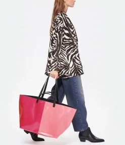 CAHU Cabas Pratique M Toile Rose -jerome dreyfuss shop unnamed file 304