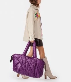 PIUMESTUDIO Cabas Matelassé Spazio Violet -jerome dreyfuss shop unnamed file 307