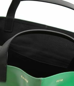 CAHU Cabas Pratique M Toile Vert -jerome dreyfuss shop unnamed file 310