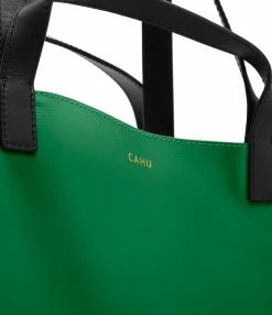 CAHU Cabas Pratique S Toile Vert -jerome dreyfuss shop unnamed file 316