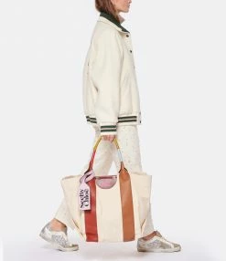 SEE BY CHLOE Cabas Laetizia Toile Cuir Burnt Henna -jerome dreyfuss shop unnamed file 368