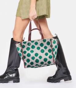 JEROME DREYFUSS Cabas Léon M Velours Imprimé Pois, Capsule Velours -jerome dreyfuss shop unnamed file 402