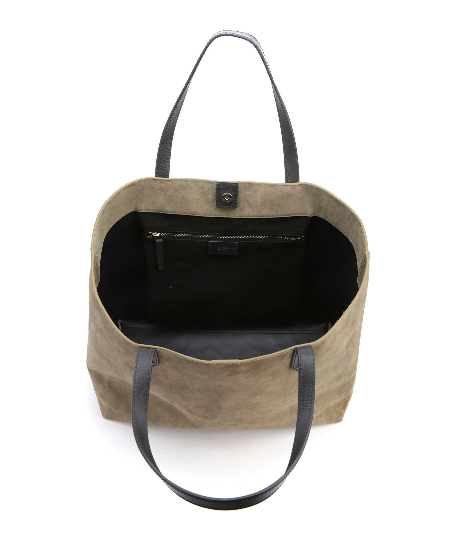 GOLDEN GOOSE Cabas Pasadena Cuir Suédé Vert Militaire 5 GOLDEN GOOSE Cabas Pasadena Cuir Suédé Vert Militaire – Image 3