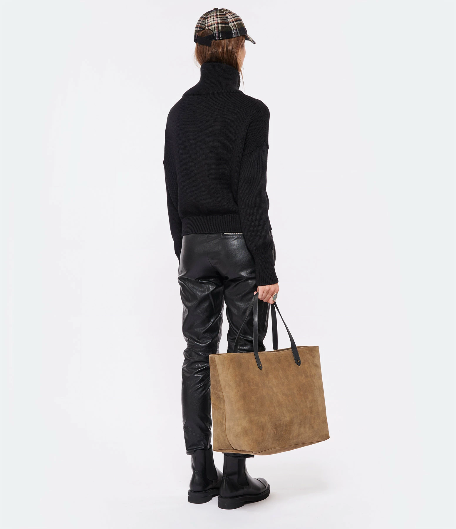 GOLDEN GOOSE Cabas Pasadena Cuir Suédé Vert Militaire 7 GOLDEN GOOSE Cabas Pasadena Cuir Suédé Vert Militaire – Image 5