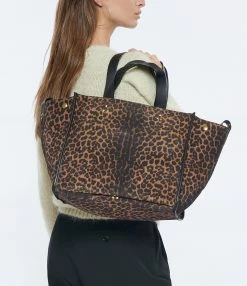 JEROME DREYFUSS Cabas Léon M Cuir Suédé Léopard -jerome dreyfuss shop unnamed file 416