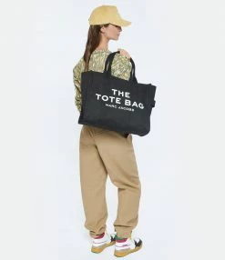 MARC JACOBS Sac The Large Tote Coton Noir -jerome dreyfuss shop unnamed file 441