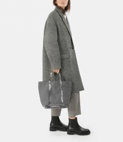 VANESSA BRUNO Cabas M Coton Anthracite -jerome dreyfuss shop unnamed file 446