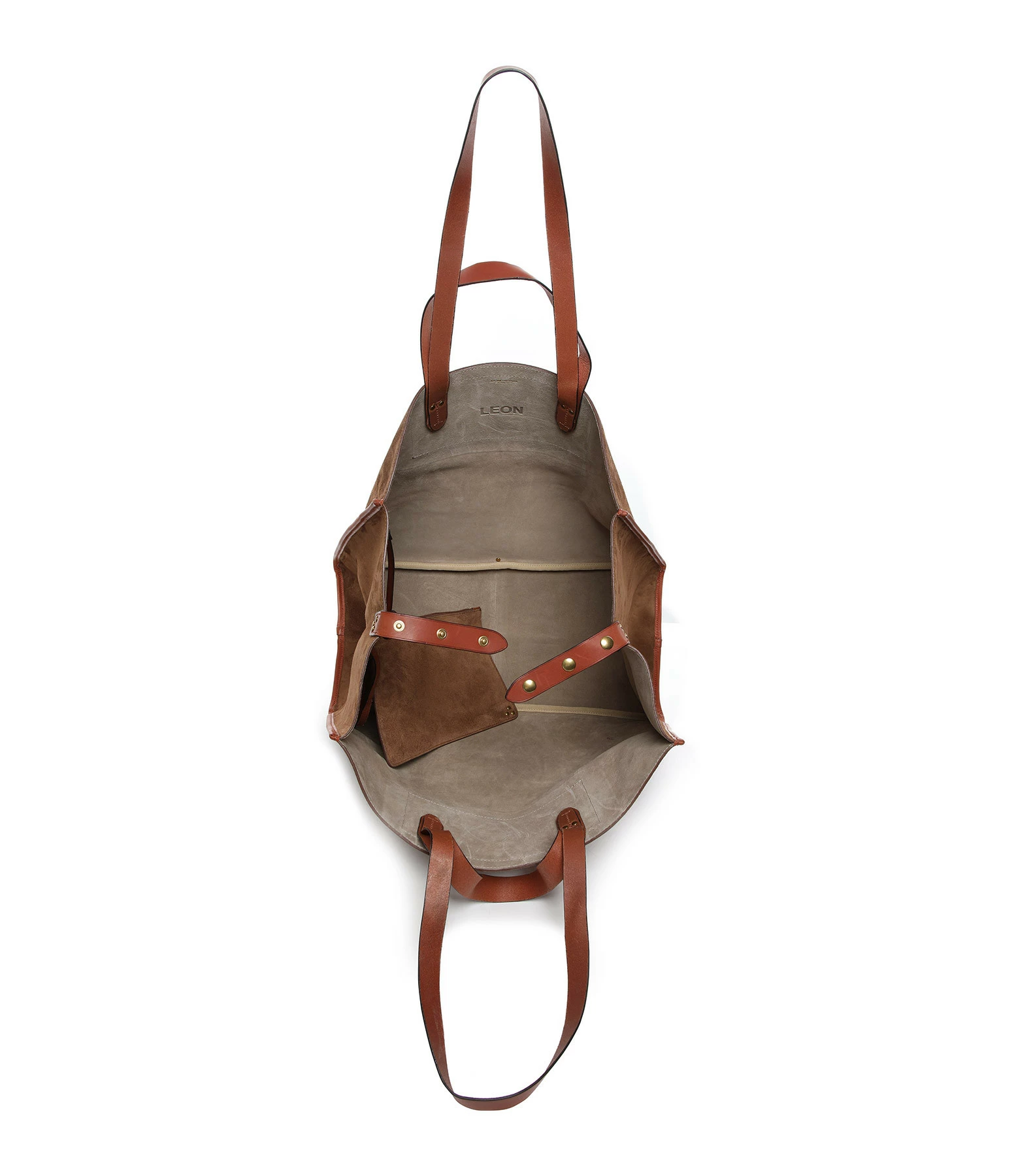 JEROME DREYFUSS Cabas Léon L Cuir Tabac 5 JEROME DREYFUSS Cabas Léon L Cuir Tabac – Image 3