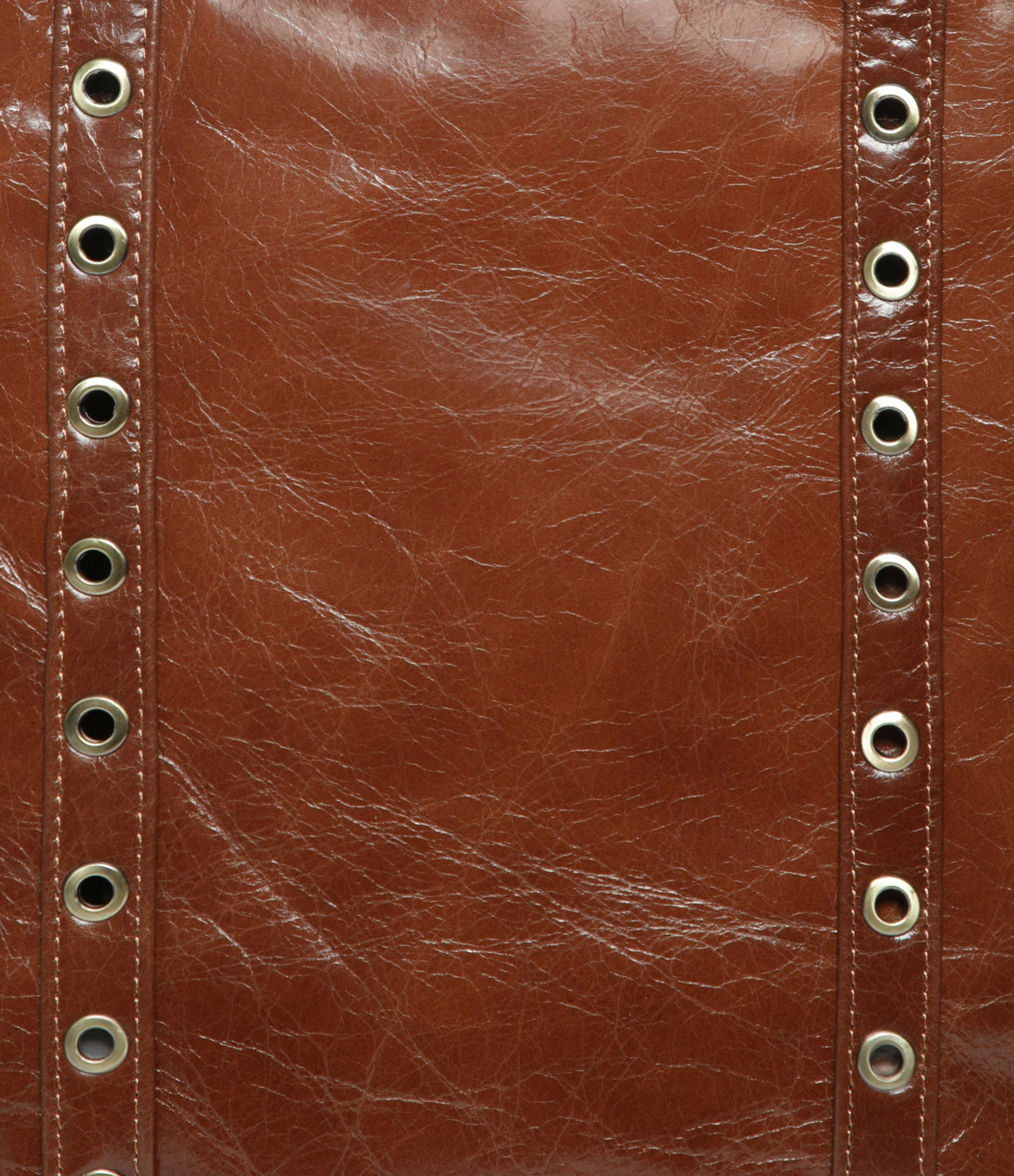 VANESSA BRUNO Cabas M Cuir Vachette Œillets Havane 6 VANESSA BRUNO Cabas M Cuir Vachette Œillets Havane – Image 4