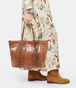 CLARIS VIROT Cabas Marny Python Moka -jerome dreyfuss shop unnamed file 485