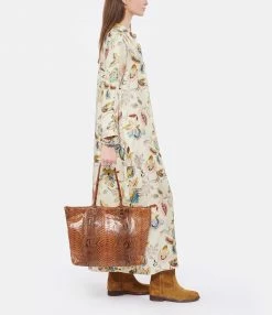 CLARIS VIROT Cabas Marny Python Moka -jerome dreyfuss shop unnamed file 486