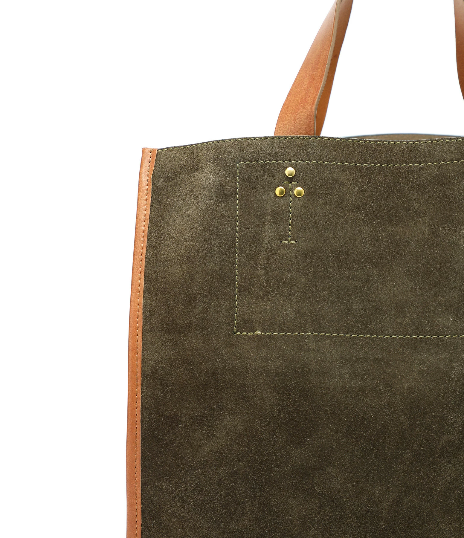 JEROME DREYFUSS Cabas Léon M Cuir Suédé Avocat 6 JEROME DREYFUSS Cabas Léon M Cuir Suédé Avocat – Image 4