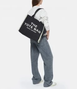 MARC JACOBS Sac The Large Tote Coton Noir -jerome dreyfuss shop unnamed file 518