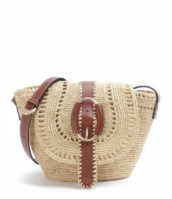 VANESSA BRUNO Panier PM Raphia Cognac