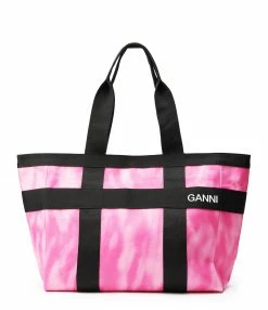 GANNI Cabas Canvas Rose