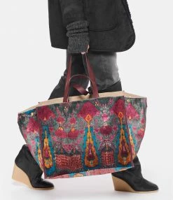 JEROME DREYFUSS Cabas Léon L Velours Imprimé Ikat, Capsule Velours -jerome dreyfuss shop unnamed file 532