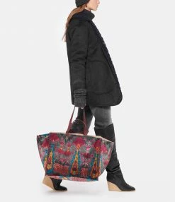 JEROME DREYFUSS Cabas Léon L Velours Imprimé Ikat, Capsule Velours -jerome dreyfuss shop unnamed file 533