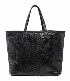CLARIS VIROT Cabas Marny Python Noir