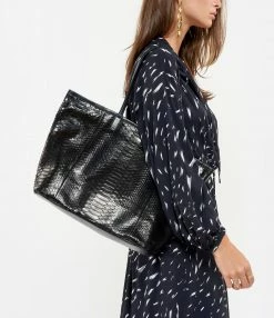 CLARIS VIROT Cabas Marny Python Noir -jerome dreyfuss shop unnamed file 544