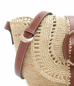 VANESSA BRUNO Panier PM Raphia Cognac -jerome dreyfuss shop unnamed file 55