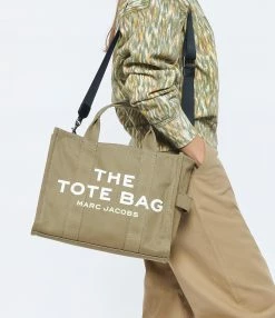 MARC JACOBS Sac The Medium Tote Coton Slate Green -jerome dreyfuss shop unnamed file 557