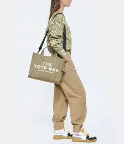 MARC JACOBS Sac The Medium Tote Coton Slate Green -jerome dreyfuss shop unnamed file 558