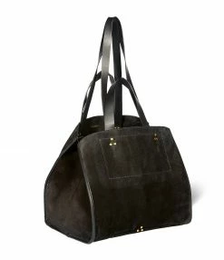 JEROME DREYFUSS Cabas Léon M Cuir Suédé Noir -jerome dreyfuss shop unnamed file 566