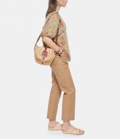 VANESSA BRUNO Panier PM Raphia Cognac -jerome dreyfuss shop unnamed file 57