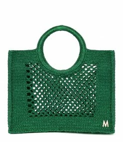 MIZELE Cabas Fish Net Medium Lurex Émeraude