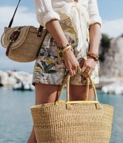 VANESSA BRUNO Panier PM Raphia Cognac -jerome dreyfuss shop unnamed file 58