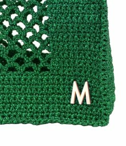 MIZELE Cabas Fish Net Medium Lurex Émeraude -jerome dreyfuss shop unnamed file 581