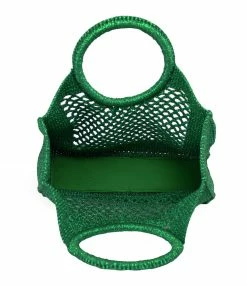 MIZELE Cabas Fish Net Medium Lurex Émeraude -jerome dreyfuss shop unnamed file 582