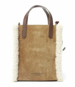 GOLDEN GOOSE Cabas Mini California Cuir Suédé Camel