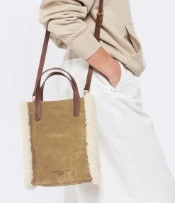 GOLDEN GOOSE Cabas Mini California Cuir Suédé Camel -jerome dreyfuss shop unnamed file 634