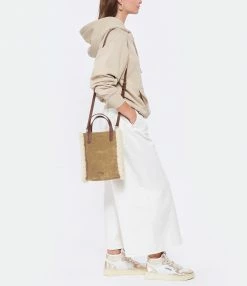 GOLDEN GOOSE Cabas Mini California Cuir Suédé Camel -jerome dreyfuss shop unnamed file 635