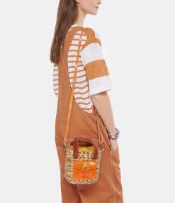 CLARIS VIROT Panier Joe Cuir Orange -jerome dreyfuss shop unnamed file 64