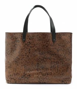 GOLDEN GOOSE Cabas Pasadena Cuir Léopard Marron