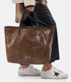 GOLDEN GOOSE Cabas Pasadena Cuir Léopard Marron -jerome dreyfuss shop unnamed file 650