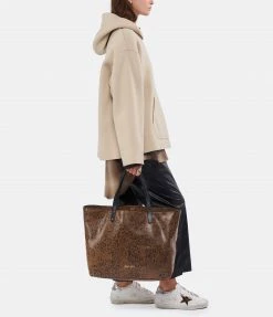 GOLDEN GOOSE Cabas Pasadena Cuir Léopard Marron -jerome dreyfuss shop unnamed file 651