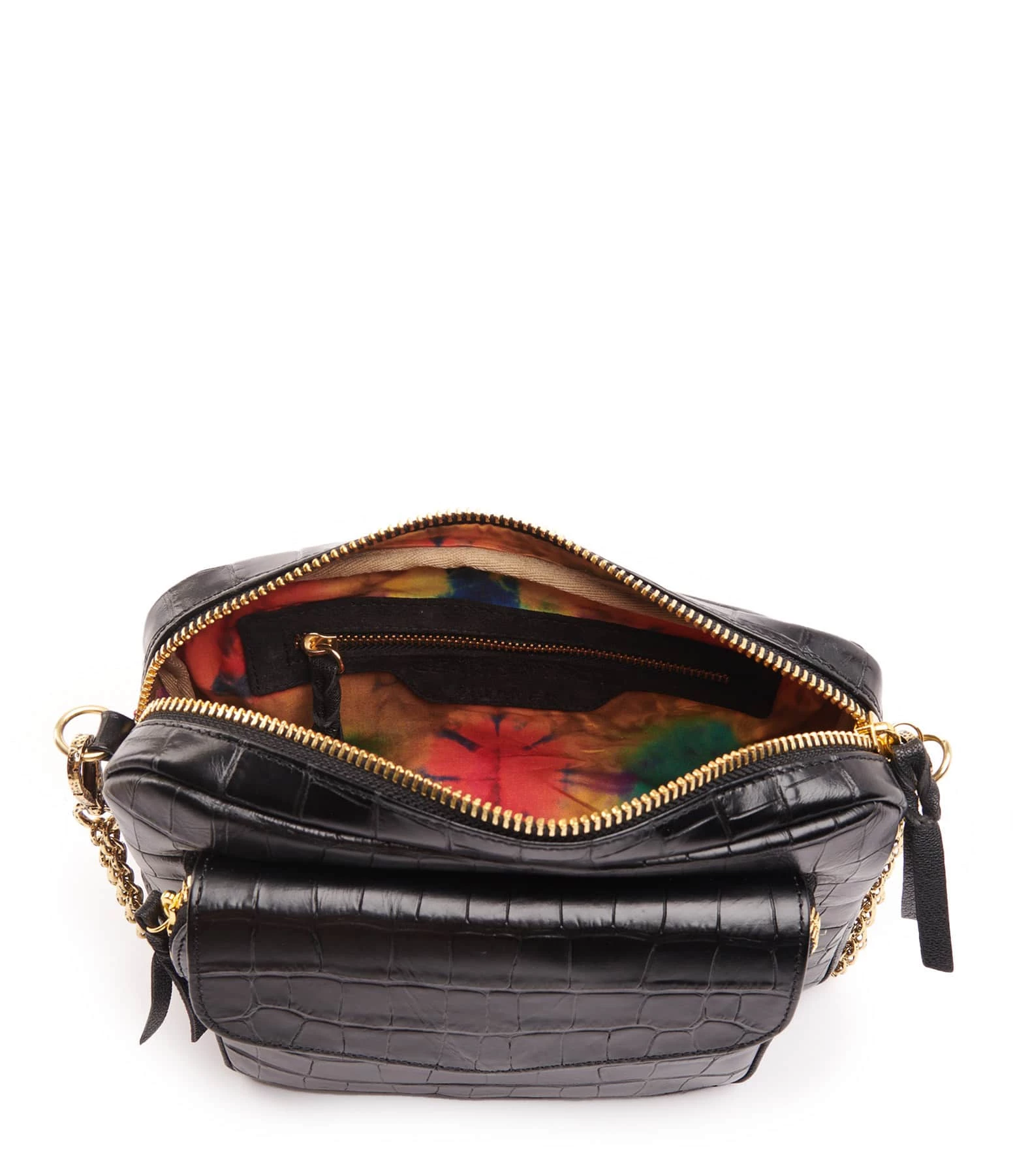 Sac Big Charly Cuir Embossé Croco Noir, Collaboration Lulli X Claris Virot 6 Sac Big Charly Cuir Embossé Croco Noir, Collaboration Lulli X Claris Virot – Image 4