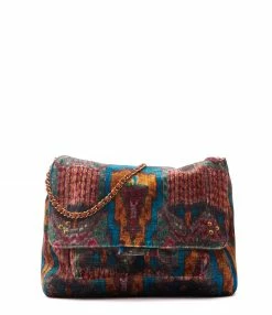 JEROME DREYFUSS Sac Lulu M Velours Imprimé Ikat, Capsule Velours