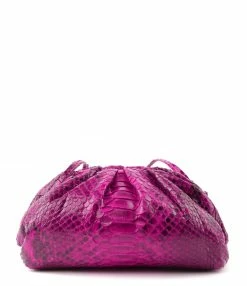 SISTA PARIS Sac Baby Uniq Cuir Souple Python Pink Devil