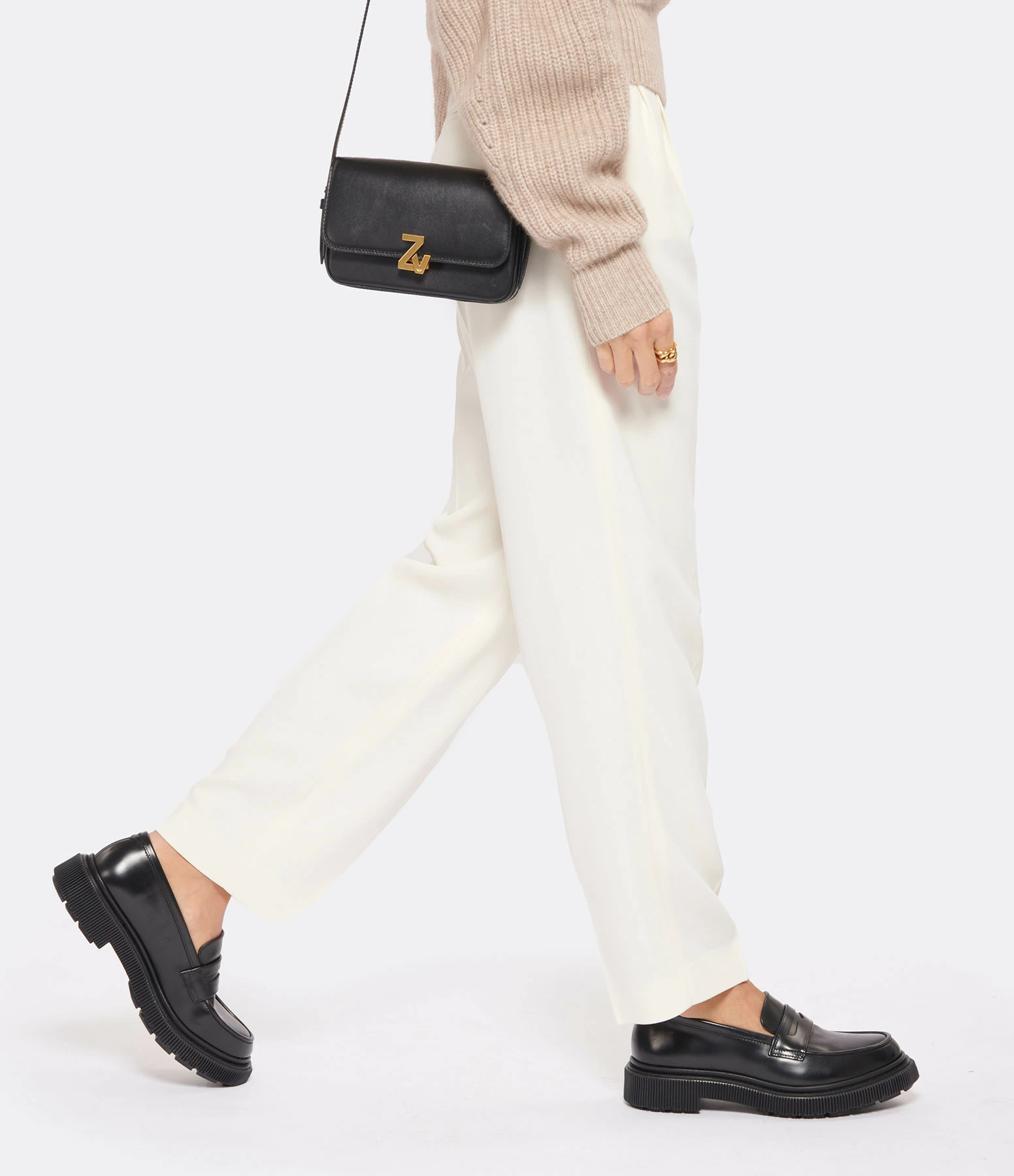 ZADIG & VOLTAIRE Sac ZV Initiale Le Mini Cuir Noir 7 ZADIG & VOLTAIRE Sac ZV Initiale Le Mini Cuir Noir – Image 5