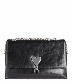 AMI PARIS Sac Voulez-Vous Cuir Noir