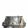 ZADIG & VOLTAIRE Sac Rocky Vintage Metal Patchwork Cuir Argenté